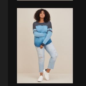 Torrid varsity drop shoulder sweatshirt